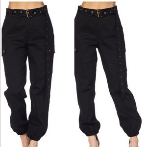 Black Cargo Joggers